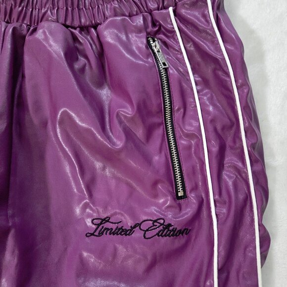 NWOT~ Boohooman Limited Edition 100% polyester purple pants - Picture 3 of 11
